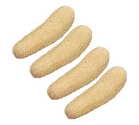 Paquete de 4 esponjas orgánicas espongiformes para baño orgánico, estropajo corporal, herramienta de limpieza de cocina verde, fibra vegetal sin blanquear, limpieza espongiforme de platos verdes