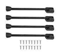 Paquete de 4 extensiones plegables de hierro para patas de mesa, base de herradura para proyectos de muebles de almacenamiento