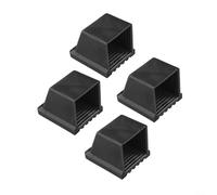 Paquete de 4 extremos cuadrados, para equipo de fitness, fundas de goma de 50 x 50 mm, protectores de piso antideslizantes para máquinas de gimnasio, equipo de ejercicio resistente, para gimnasio en