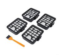 Paquete de 4 filtros de aspiradora con cepillo de limpieza compatibles con Bosch Gas 18v-1 Gas18v-02 inalámbrico húmedo seco para piezas de aspiradora reemplazar 1600a011rl 1619pb2034