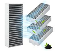 Paquete de 4 filtros de carbón activado para campanas extractoras, Compatible con para Bosch HEZ9VRUD0 17004811 / Neff Z821VR0, Accesorio de filtro de repuesto para recirculación