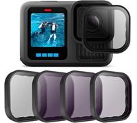 Paquete de 4 filtros de Lente CPL ND8 ND16 ND32 para GoPro Hero 13, Negro, Densidad Neutra y polarización Circular, Kit de Filtro de Lente Protector para Go Pro Hero 13, Accesorios