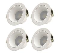 Paquete de 4 focos empotrables de Techo con Forma de Globo Ocular de 2,5 a 7,5 Pulgadas, 7 W, 10 W, 15 W, 20 W, 24 W y 35 W, LED, 3000 K, 4000 K y 6000 K, 35 W a 4000 K.