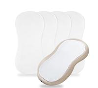 Paquete de 4 Forros Acolchados más Gruesos para cambiadores, Impermeables, Aptos para cambiadores, cálidos en la Espalda de un bebé, Almohadillas Reutilizables Lavables a máquina, Color Blanco