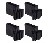 Paquete de 4 fundas antideslizantes de goma antideslizantes para escaleras telescópicas en espiga
