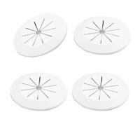 Paquete de 4 fundas de PVC resistentes para agujeros de cables, protectores de alambre adhesivos, organizadores de cables para gabinetes, escritorios, organizadores de cables, cubierta de agujero de