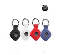 Paquete de 4 fundas de silicona para Tile Life360 Mate 2024, a prueba de golpes, compatible con señal y fácil de quitar, para localizador de ubicación, duradero, ecológico y diseño antipérdida, negro,