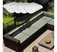 Paquete de 4 fundas impermeables para sillas de patio de ratán, decoración de jardín, ideal para proteger la piel y vivir al aire libre