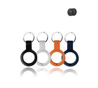 Paquete de 4 fundas para Lifemate Life Tag, silicona duradera, respetuosa con el medio ambiente, a prueba de golpes, fácil de quitar y diseño antipérdida, color negro, blanco, naranja y azul