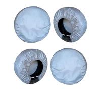 Paquete de 4 fundas plateadas para neumáticos de 21 a 32 pulgadas, resistentes y protectoras, para camiones, SUV, autocaravanas, accesorios para SUV, campistas, resistentes a la plata, fácil