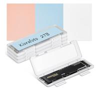 Paquete de 4 fundas protectoras de plástico transparente M.2 SSD, compatible con NVMe 2280, 2260, 2242, 2230 NVMe, caja de almacenamiento individual antiestática y a prueba de golpes con etiqueta
