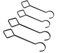Paquete de 4 ganchos de metal extralargos, resistentes al viento, ahorro de espacio, fijación rápida para organización en interiores y exteriores, gancho extensible para armario interior