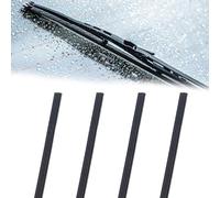Paquete de 4 gomas de repuesto universales para limpiaparabrisas de 800 mm - De goma - Desmontable - Compatible con todos los limpiaparabrisas