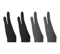 Paquete de 4 guantes de artista para tableta de dibujo, tamaño libre con dos dedos para bloc de gráficos, pintura buenos para mano derecha o izquierda, 3.15 x 8 pulgadas