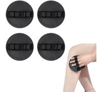 Paquete de 4 guantes exfoliantes de baño sin dolor, almohadillas corporales exfoliantes indoloras con bucles elásticos, elimina suavemente la piel muerta y destapa los poros para una piel suave