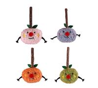 Paquete de 4 juguetes de peluche masticables para gatos que suenan interactivamente mordeduras de peluche para dientes y diversión interactiva, durabilidad masticable