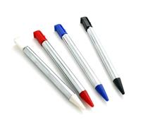 Paquete de 4 lápices táctiles telescópicos de metal 3DS extra antiguos, para consola pequeña Nintendo 3DS, nuevo lápiz táctil telescópico rojo/azul/negro/blanco, juego de 4 accesorios
