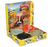 Paquete de 4 latas extra grandes de masa de construcci?n Play-Doh Wheels, 4 colores no t?xicos