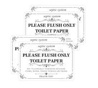 Paquete de 4 letreros con texto en inglés "Please Do Not Flush Feminine Products, Trash or Disposable Wipes 8.9 cm x 12.7 cm, autoadhesivo, impermeable, para escuelas, oficinas, negocios y