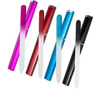 Paquete de 4 Limas de Vidrio para UñAs, Limas de Cristal para UñAs Estuche, Limas para UñAs de Doble Cara, Cuidado Profesional de UñAs para Manicura