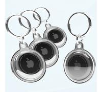 Paquete de 4 llaveros impermeables para Airtag, compatibles con el rastreador GPS Apple Airtag, compatibles con la funda Apple Tag para collar de