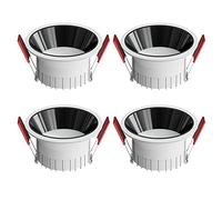 Paquete de 4 Luces LED empotradas de 2, 4 y 6 Pulgadas, anslumbrantes, Regulables, 3000 K/4000 K/6000 K, para Techo, A-9 W