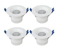 Paquete de 4 Luces LED empotradas de Techo de 2,5 a 4 Pulgadas, 4 W, 6 W y 8 W, con Disco LED, 3000 K, 4000 K y 5700 K, seleionables, instalación empotrada, 6 W - 4000 K