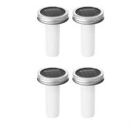 Paquete de 4 luces solares con efecto de llama parpadeante realista, sensor de encendido/apagado automático, faroles decorativos resistentes a la intemperie para jardín, patio, camino, fiestas