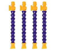 Paquete de 4 mangueras flexibles de rosca G1/2 para refrigerante de agua y aceite, manguera de refrigerante ajustable con interruptor POM, boquilla de refrigeración para torno, sistema de