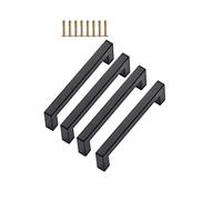 Paquete de 4 manijas de armario de cocina de 140 mm, tiradores de puerta de armario de acero inoxidable, tiradores de barra en T para muebles, dormitorio, cajón