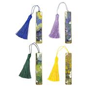 Paquete De 4 Marcapáginas, Marcapáginas Creativos De Metal, Marcapáginas De Moda Retro, Unisex, Accesorios Para Libros, Regalos Para Amantes De La Lectura