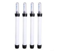 Paquete de 4 medidores de nivel de agua blanca para macetas, pantalla de escala flotante para monitorear los niveles del tanque, indicadores de plástico para el cuidado de plantas, piscinas y barriles