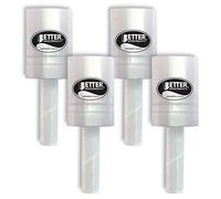 Paquete de 4 mini envoltorios elásticos con mango de fácil agarre, autodispensador, 5 pulgadas x 1000 pies por rollo, calibre 80, mini envoltura retráctil, película de envoltorio elástico industrial,
