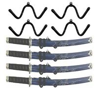 Paquete de 4 mini estante de exhibición de espada montado en la pared, soporte de espada, gancho de espada, soporte de suspensión de espada, resistente pero lo suficientemente