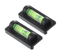 Paquete de 4 mini niveles de burbuja con base magnética, nivel tubular portátil para RV, trípode, marcos de fotos, soportes de TV, herramienta de nivelación pequeña de 4.7 x 1