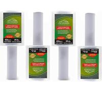 Paquete de 4 mini películas elásticas transparentes industriales de calibre 80 de 5.1 pulgadas y 1000 pies para envoltura de palés, embalaje autoadherente duradero, mudanza, embalaje, película