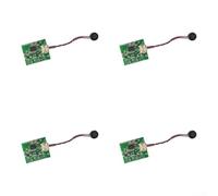 Paquete de 4 módulos de interruptor controlados por voz, 3,2 V-5 V para luz nocturna, reconocimiento de voz fuera de línea hasta 5 m, carga máxima de 5 W, entrada CC para iluminación DIY