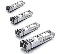 Paquete de 4 módulos SFP LC multimodo de 1,25 G, transceptor SFP 1000Base-SX para Ubiquiti UF-MM-1G, UniFi, Netgear, TP-Link, Fortinet, Mikrotik, Intel y más, MMF 850 nm, 550 m, DDM
