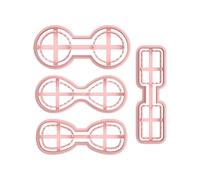 Paquete de 4 moldes de arcilla suave que incluye múltiples formas para crear llaveros únicos y accesorios de manualidades de joyería