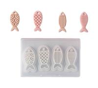 Paquete de 4 moldes de plástico para pendientes de arcilla polimérica, accesorios hechos a mano, aptos para niños, herramientas de fabricación de aretes reutilizables