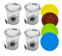 Paquete de 4 moldes de repuesto para helados en remolino, pintas y tapas compatibles con Ninja Swirl by Creami NC700 NC701 Series helados y máquinas de servicio suave, apto para lavavajillas