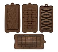 Paquete De 4 Moldes Para Chocolate, Moldes De Silicona Para Chocolate, Moldes Para Hornear, Moldes Reutilizables, Suministros De Cocina