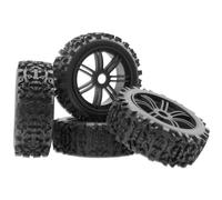 Paquete de 4 neumáticos de goma Vgoohobby OD4.72 pulgadas RC 1/8 Off Road Buggy con llantas de plástico hexagonales de 17 mm compatibles con HSP HPI Hobao Tamiya Traxxas Kyosho Arrma Typhon 1/8 RC Off