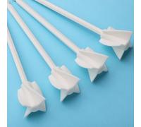 Paquete de 4 paletas mezcladoras de resina epoxi con vástago hexagonal estándar de 6.6 x 1.38 pulgadas para taladro, agitadores de mezcla de revestimiento de plástico ABS para latas pequeñas y