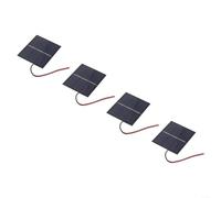 Paquete de 4 paneles solares de silicona policristalina de 65 W 1 5 V con cables para proyectos de energía solar a pequeña escala, tamaño compacto de 60 x 80 mm, listo para bricolaje