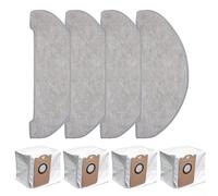 Paquete de 4 paños de fregona y 4 bolsas de polvo para aspiradora Vexilar W11/W7, piezas de repuesto diseñadas para un uso duradero y mantenimiento del suelo