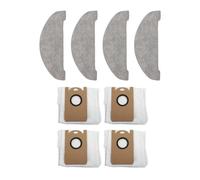 Paquete de 4 paños de microfibra y 4 bolsas de tela no tejida de gran capacidad, compatibles con los accesorios de las aspiradoras robot Vexilar W11/W7.