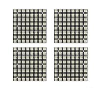 Paquete de 4 para ws2812b LED de 8 x 8 pulgadas para panel de matriz, módulo de punto a todo color RGB 5050, pantalla compacta de 6,5 cm para proyectos de bricolaje Arduino, control digital de 5 V con