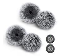 Paquete de 4 parabrisas para transmisores de micrófono inalámbricos Hollyland Lark M2, funda de espuma Deadcat para micrófono, color gris