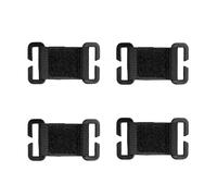 Paquete de 4 parches tácticos de moral, panel de fijación Molle con hebilla de seguridad, compatible con correas de 2,5 cm, panel de exhibición con hook and loop para chaleco, mochila y bolsa (Black)